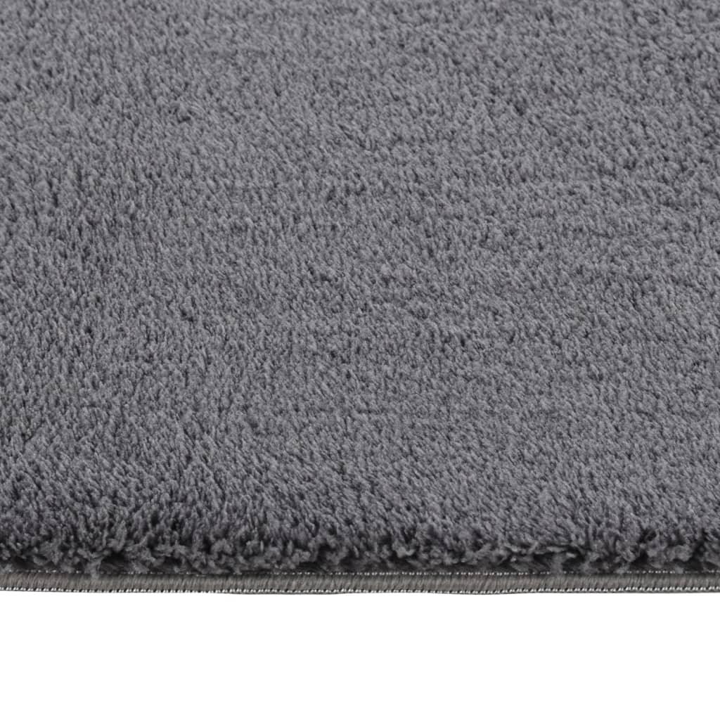 Washable Rug Soft Shaggy Anthracite 63"x90.6" Anti Slip at Set Shop and Smile
