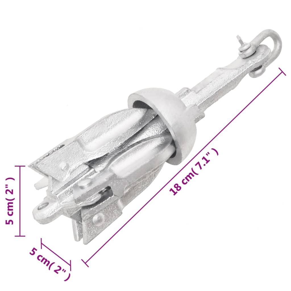 Folding Anchor Silver 1.5 lb Malleable Iron at Set Shop and Smile