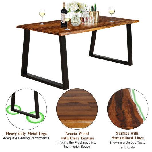 Rectangular Acacia Wood Dining Table at Set Shop and Smile
