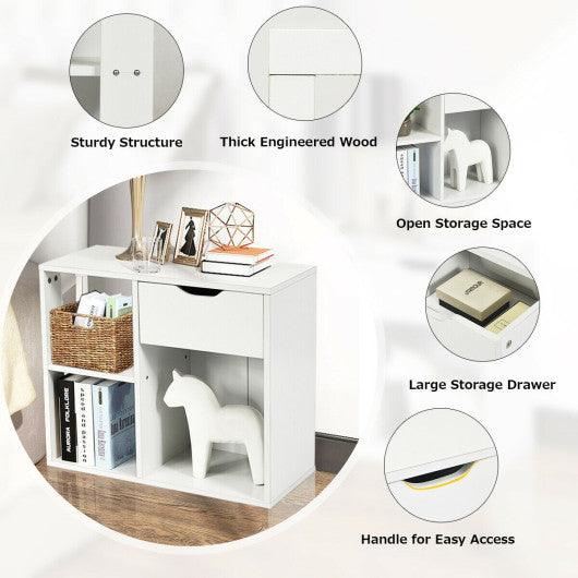 3-Tier Side Table with Storage Shelf and Drawer Space at Set Shop and Smile