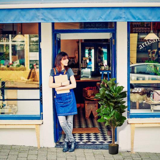 4 Feet Artificial Fiddle Leaf Fig Tree Decorative Planter at Set Shop and Smile