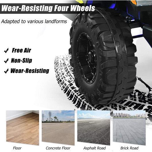 12V Kids Ride-on Jeep Car with 2.4 G Remote Control-Black at Set Shop and Smile