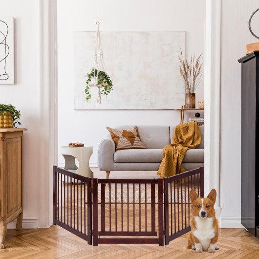 24 Inch Configurable Folding 3 Panel Wood Dog Fence at Set Shop and Smile