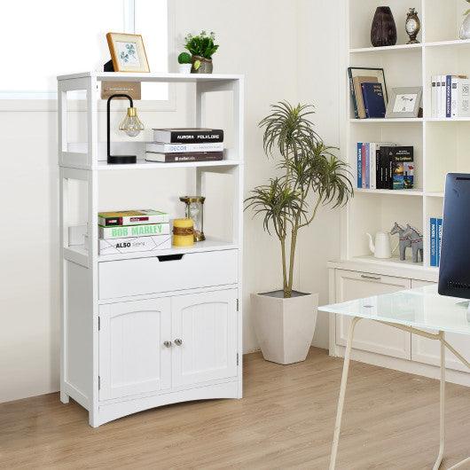 Bathroom Storage Cabinet with Drawer and Shelf Floor Cabinet at Set Shop and Smile