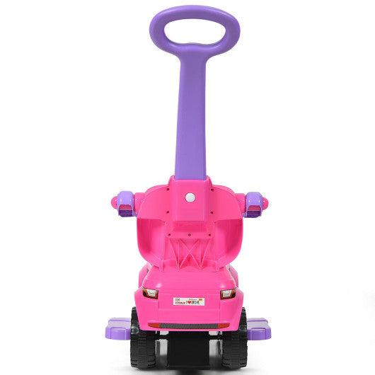 Honey Joy 3 in 1 Ride on Push Car Toddler Stroller Sliding Car with Music-Pink at Set Shop and Smile