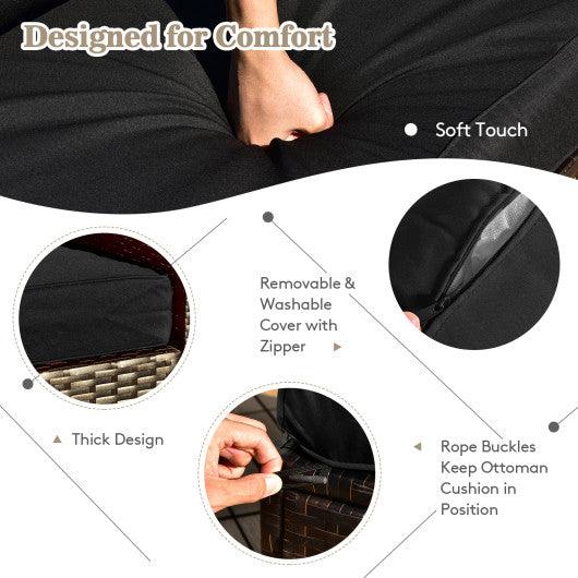 8 Pieces Patio Space-Saving Rattan Furniture Set with Storage Box and Waterproof Cover-Black at Set Shop and Smile