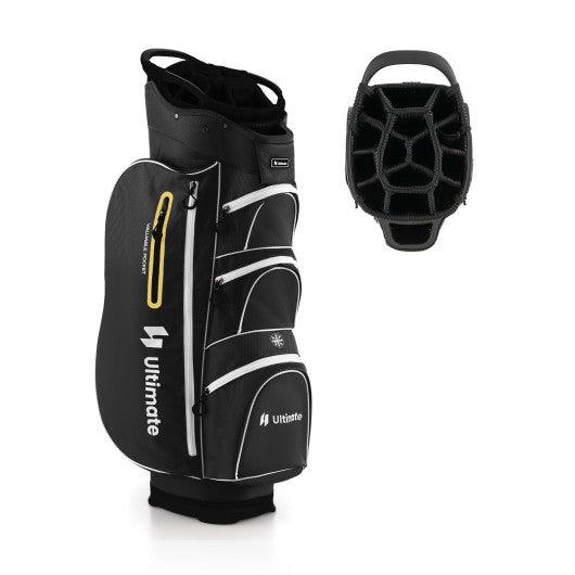 9.5 Inch Lightweight Golf Cart Bag with 15 Way Top Dividers-Black at Set Shop and Smile