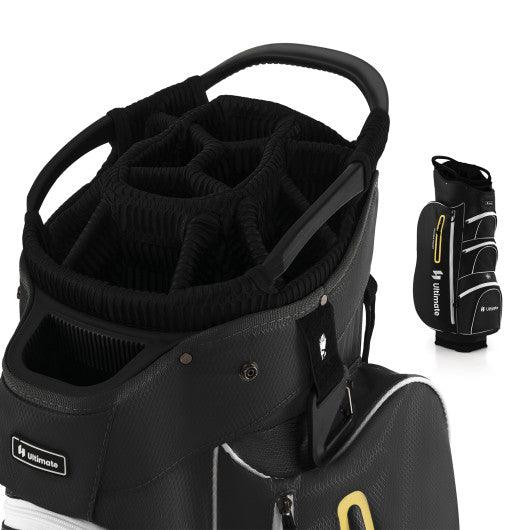 9.5 Inch Lightweight Golf Cart Bag with 15 Way Top Dividers-Black at Set Shop and Smile