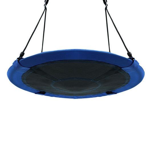 40 Inch Flying Saucer Tree Swing Indoor Outdoor Play Set-Blue at Set Shop and Smile