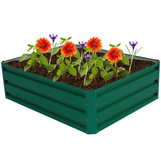 40 Inch x 32 Inch Patio Raised Garden Bed for Vegetable Flower Planting at Set Shop and Smile