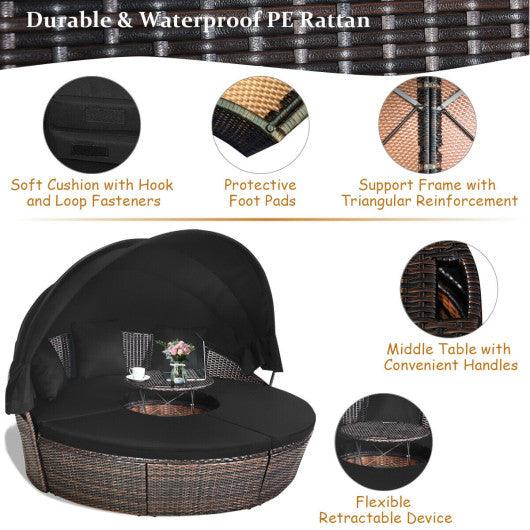 Outdoor Daybed with Retractable Canopy at Set Shop and Smile