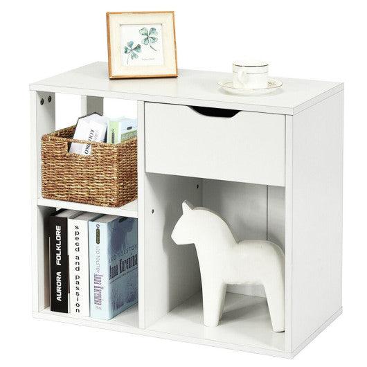 3-Tier Side Table with Storage Shelf and Drawer Space at Set Shop and Smile