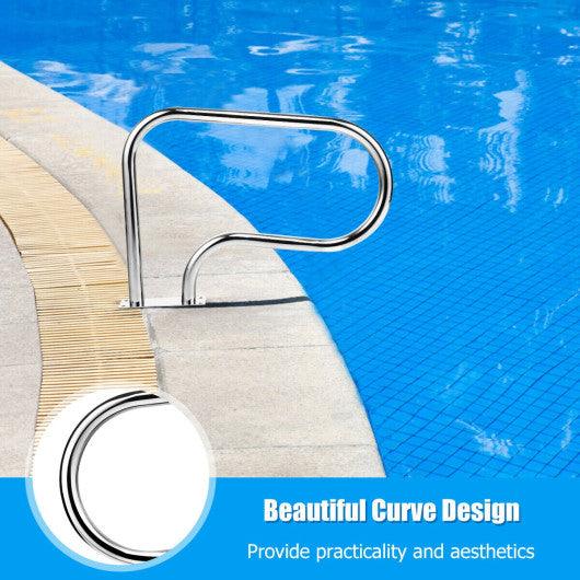 Stainless Steel Swimming Pool Hand Rail with Base Plate at Set Shop and Smile