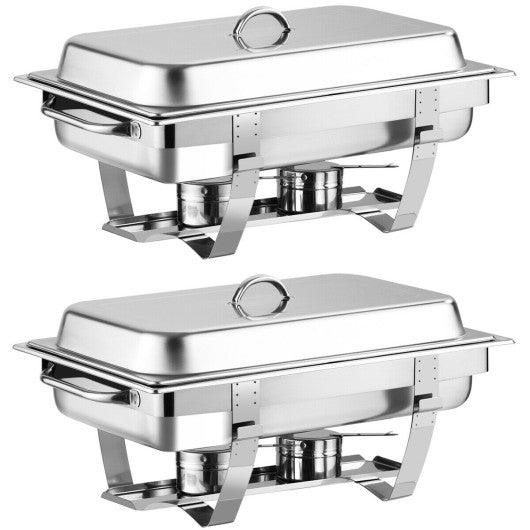 2 Packs Stainless Steel Full-Size Chafing Dish at Set Shop and Smile