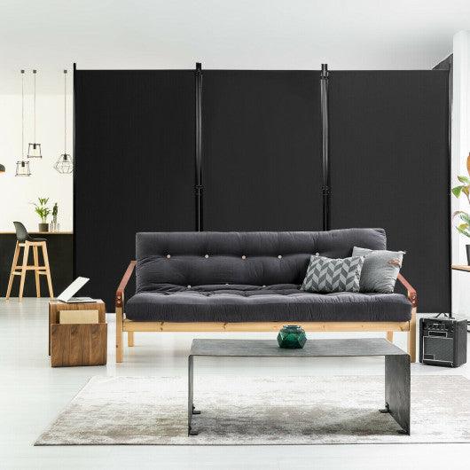 3-Panel Room Divider Folding Privacy Partition Screen for Office Room-Black at Set Shop and Smile