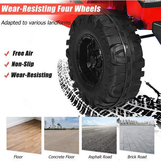 12V Kids Ride-on Jeep Car with 2.4 G Remote Control-Red at Set Shop and Smile