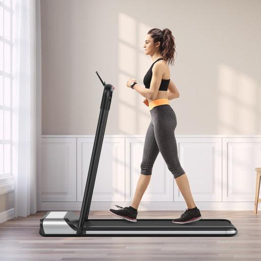 Ultra-thin Electric Folding Motorized Treadmill with LCD Monitor Low Noise at Set Shop and Smile