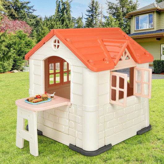 Kid’s Playhouse Pretend Toy House For Boys and Girls 7 Pieces Toy Set-Pink at Set Shop and Smile