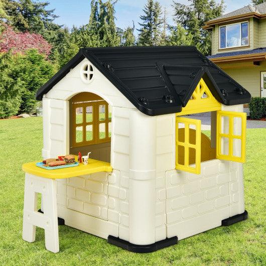 Kid’s Playhouse Pretend Toy House For Boys and Girls 7 Pieces Toy Set-Yellow at Set Shop and Smile