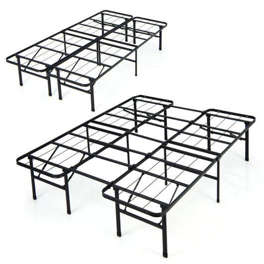 Queen/King Size Folding Steel Platform Bed Frame for Kids and Adults-Full Size at Set Shop and Smile