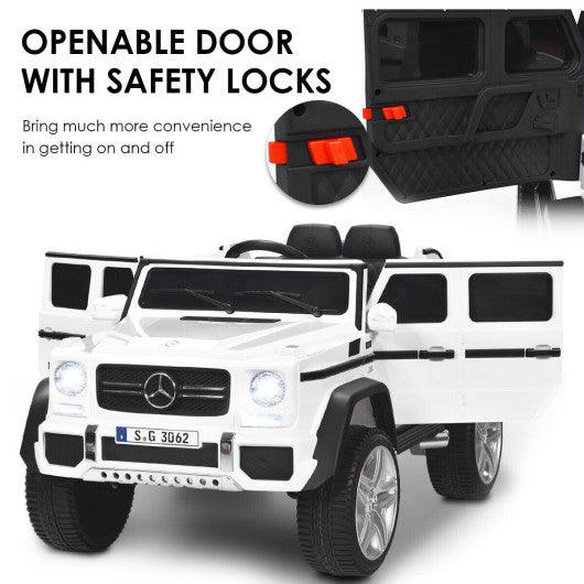 12V Licensed Mercedes-Benz Kids Ride On Car-White at Set Shop and Smile