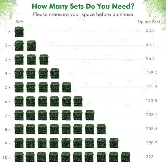 12 Pieces Artificial Peanut Leaf Hedges Panels at Set Shop and Smile
