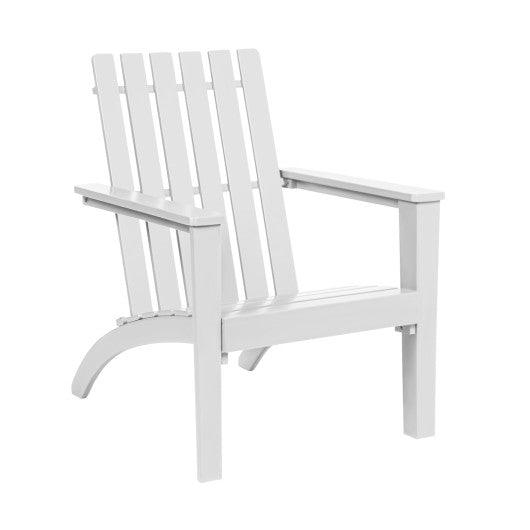 Outdoor Durable Patio Acacia Wood Adirondack Lounge Armchair-White at Set Shop and Smile