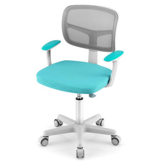 Adjustable Desk Chair with Auto Brake Casters for Kids-Green at Set Shop and Smile
