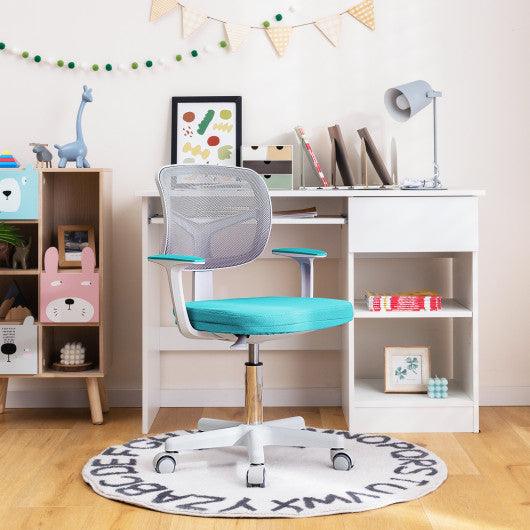 Adjustable Desk Chair with Auto Brake Casters for Kids-Green at Set Shop and Smile