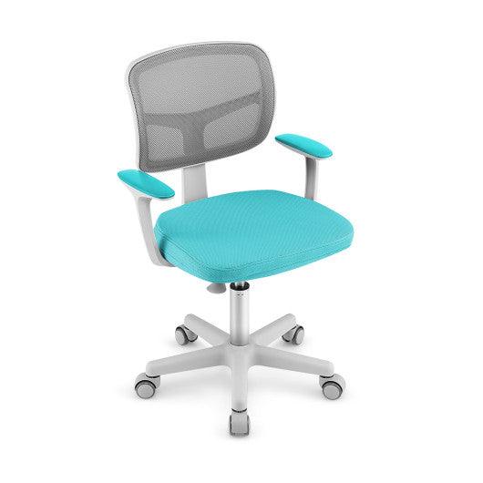 Adjustable Desk Chair with Auto Brake Casters for Kids-Green at Set Shop and Smile