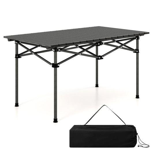 Aluminum Camping Table for 4-6 People with Carry Bag-Black at Set Shop and Smile