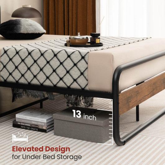 Arc Platform Bed with Headboard and Footboard-Full Size at Set Shop and Smile