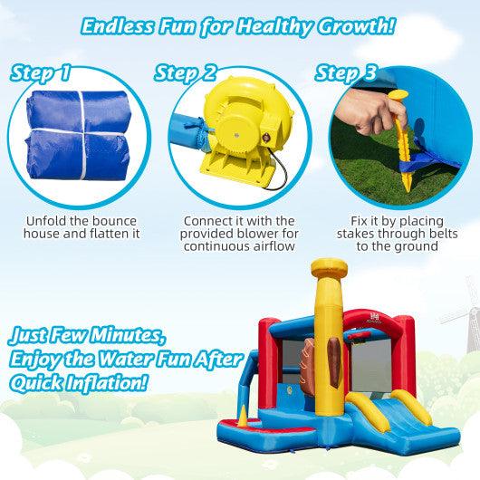 Baseball Themed Inflatable Bounce House with Ball Pit and Ocean Balls at Set Shop and Smile
