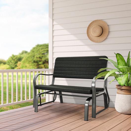 Outdoor Patio Steel Swing Bench Loveseat at Set Shop and Smile