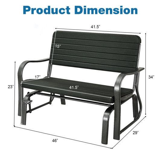 Outdoor Patio Steel Swing Bench Loveseat at Set Shop and Smile