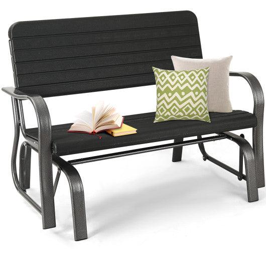 Outdoor Patio Steel Swing Bench Loveseat at Set Shop and Smile