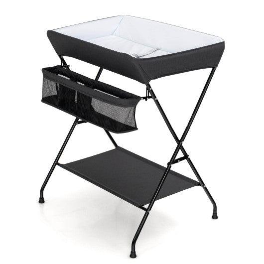 Baby Storage Folding Diaper Changing Table-Black at Set Shop and Smile