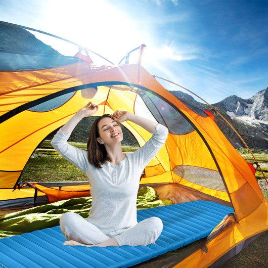 3 Inch Thick Inflatable Waterproof Camping Sleeping Pad-Blue at Set Shop and Smile