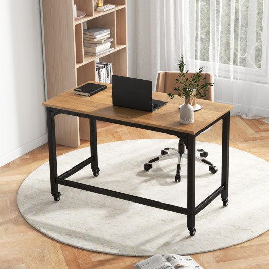 Metal Frame Computer Desk with Wheels at Set Shop and Smile