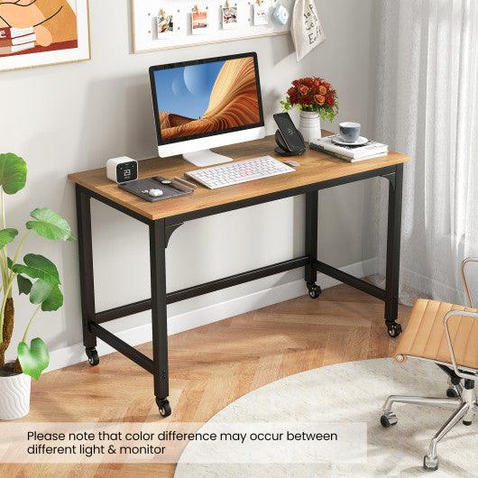 Metal Frame Computer Desk with Wheels at Set Shop and Smile