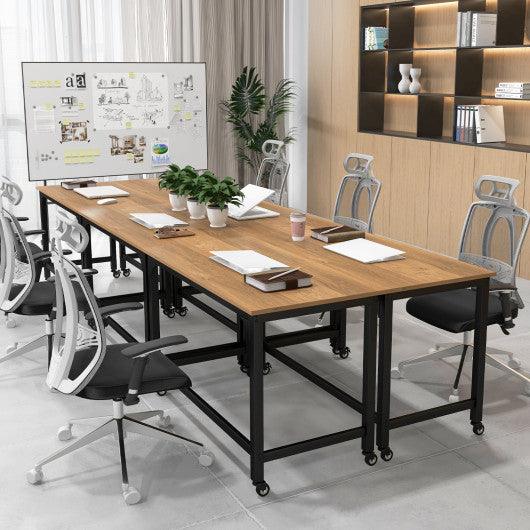 Metal Frame Computer Desk with Wheels at Set Shop and Smile