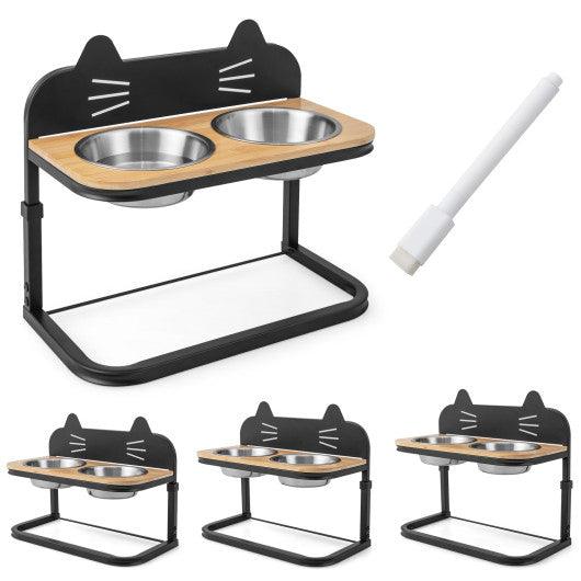 Elevated Pet Feeder with 2 Stainless Steel Bowls for Cats and Small and Medium Dogs at Set Shop and Smile