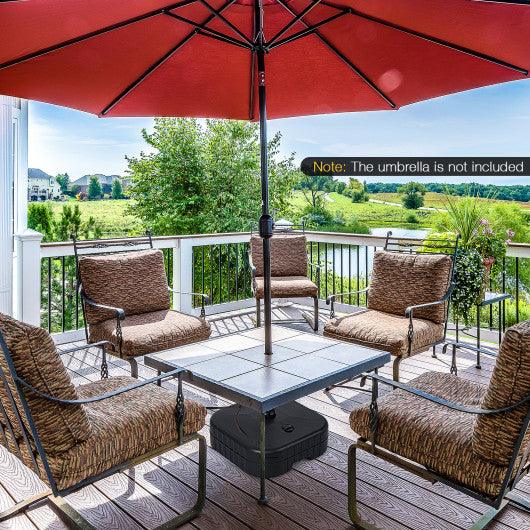 Patio Fillable Umbrella Base Fit 1.5 Inch Umbrella Poles for Yard Poolside-Black at Set Shop and Smile