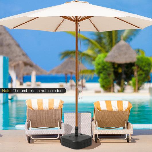 Patio Fillable Umbrella Base Fit 1.5 Inch Umbrella Poles for Yard Poolside-Black at Set Shop and Smile