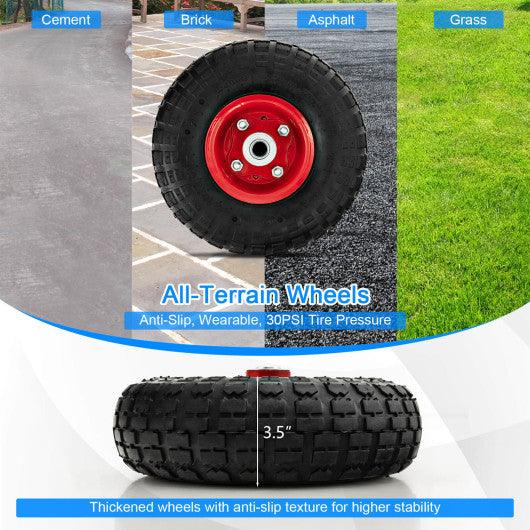 Firewood Log Cart Carrier with Wear-Resistant and Shockproof Rubber Wheels at Set Shop and Smile