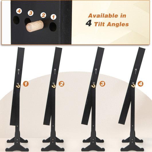 Free Standing Full Length Jewelry Armoire with Lights-Black at Set Shop and Smile