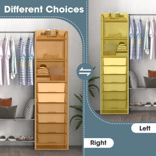 Free Standing Closet Organizer with Removable Drawers and Shelves-Gray at Set Shop and Smile