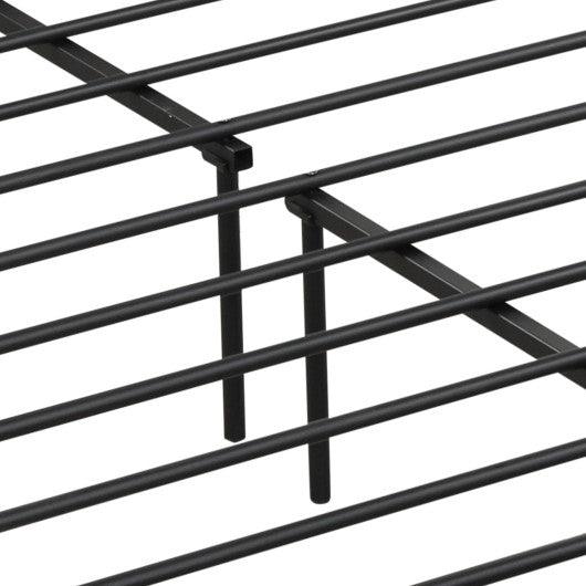 Full/Queen Bed Frame with 2-Tier Storage Headboard and Charging Station-Full Size at Set Shop and Smile