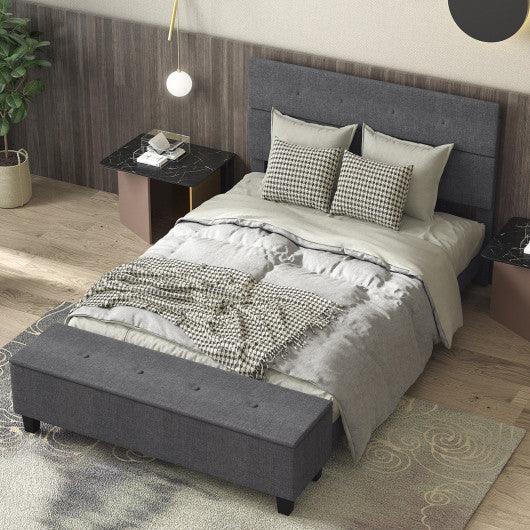 Twin/Full/Queen Upholstered Bed Frame with Ottoman Storage-Full Size at Set Shop and Smile