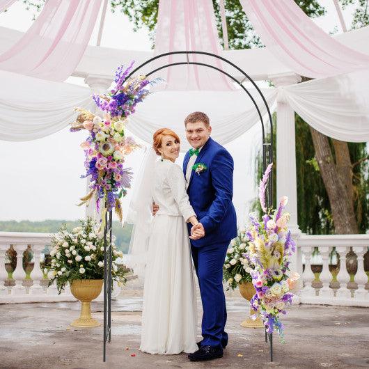 Garden Arch Arbor Trellis Patio Plant Stand Rack Archway-Black at Set Shop and Smile